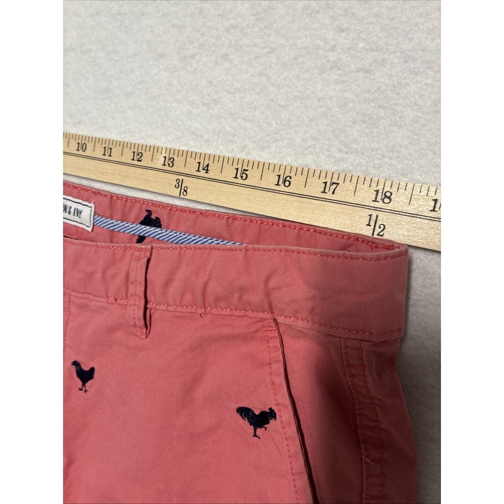 Crown & Ivy Shorts Men's 38 Pink AOP Blue Roosters Preppy Summer Casual Flare - Picture 6 of 7